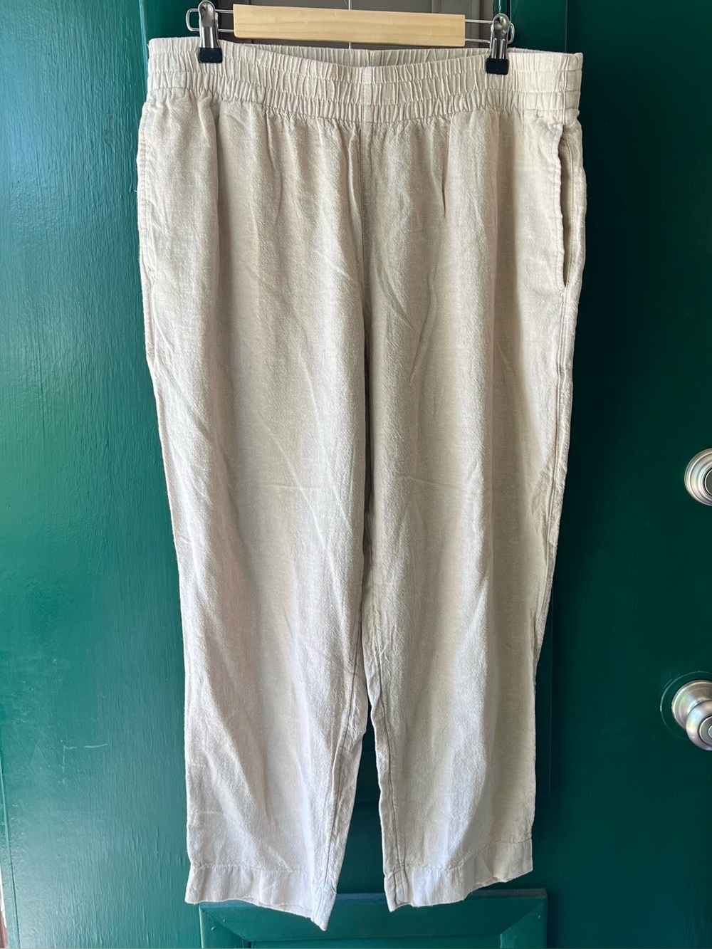 Old Navy Cream Elastic-Waist Chinos